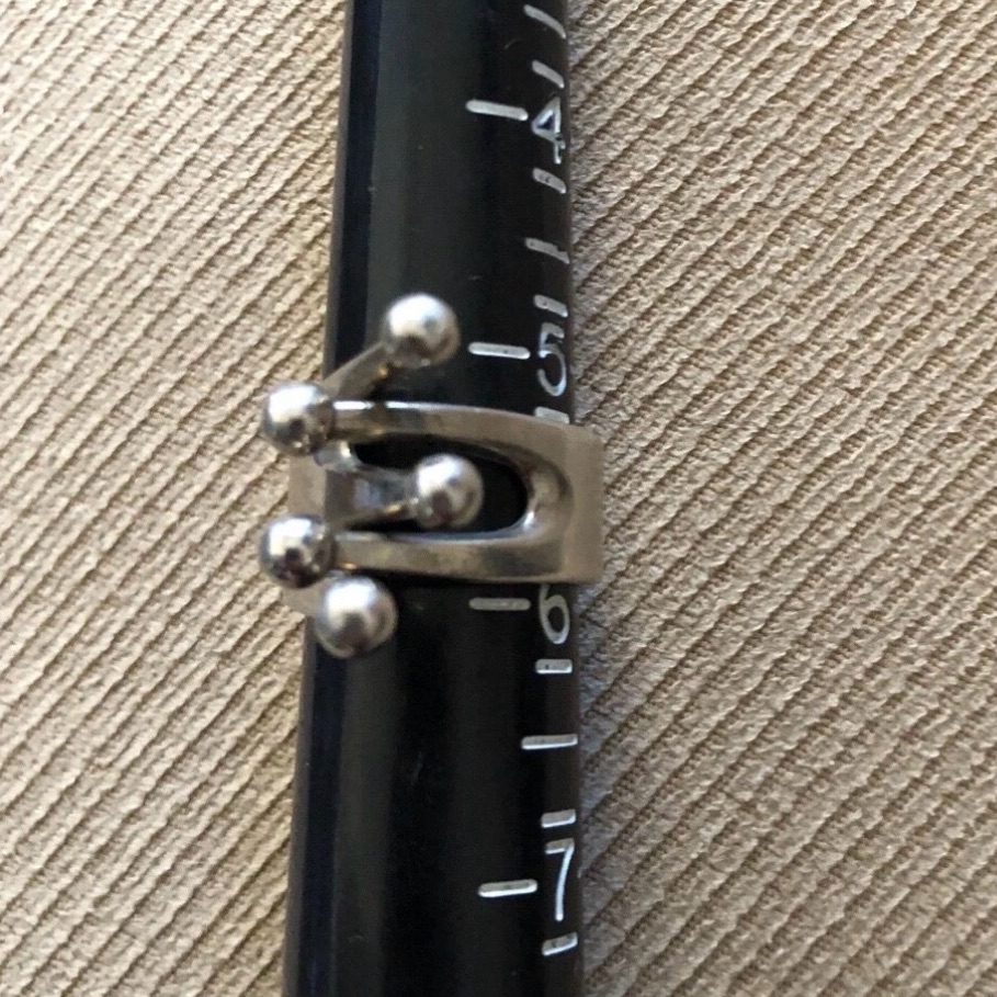 Authentic Anna Greta Eker Sterling Silver Jester Ring Midcentury Modern Ring 5.5